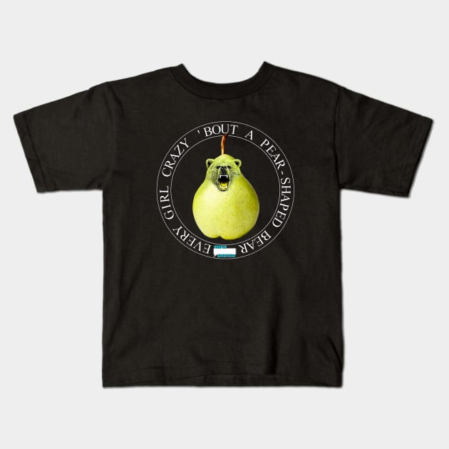 Pear-Shaped Bear Kids T-Shirt by Geeks Under the Influence 